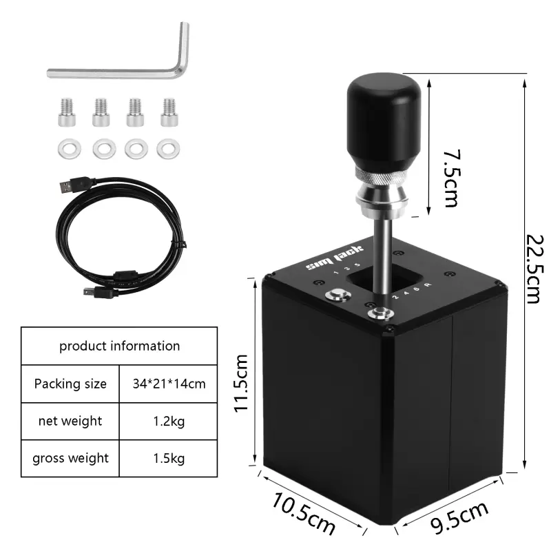 SimJack PC USB H Gear Shifter-HQB-BC-B